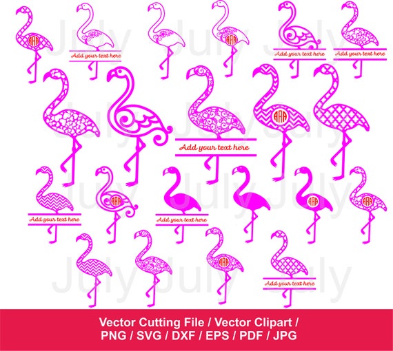 Download 70 % OFF Flamingo SVG Cut Files Flamingo Monogram SVG | Etsy