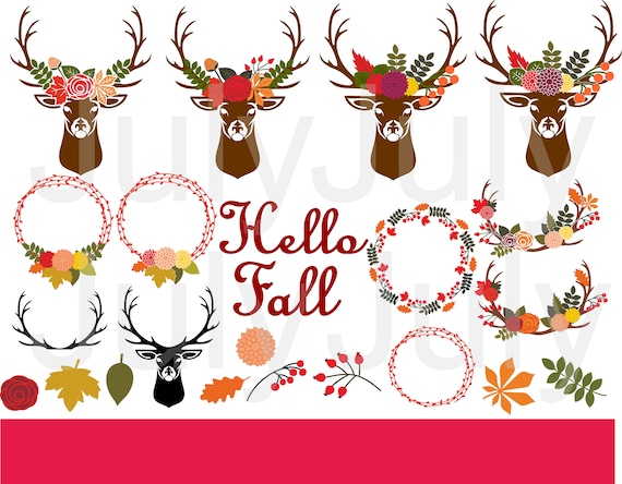 Download 70 % OFF Floral Fall Antlers Antler Flower SVG Cut File | Etsy