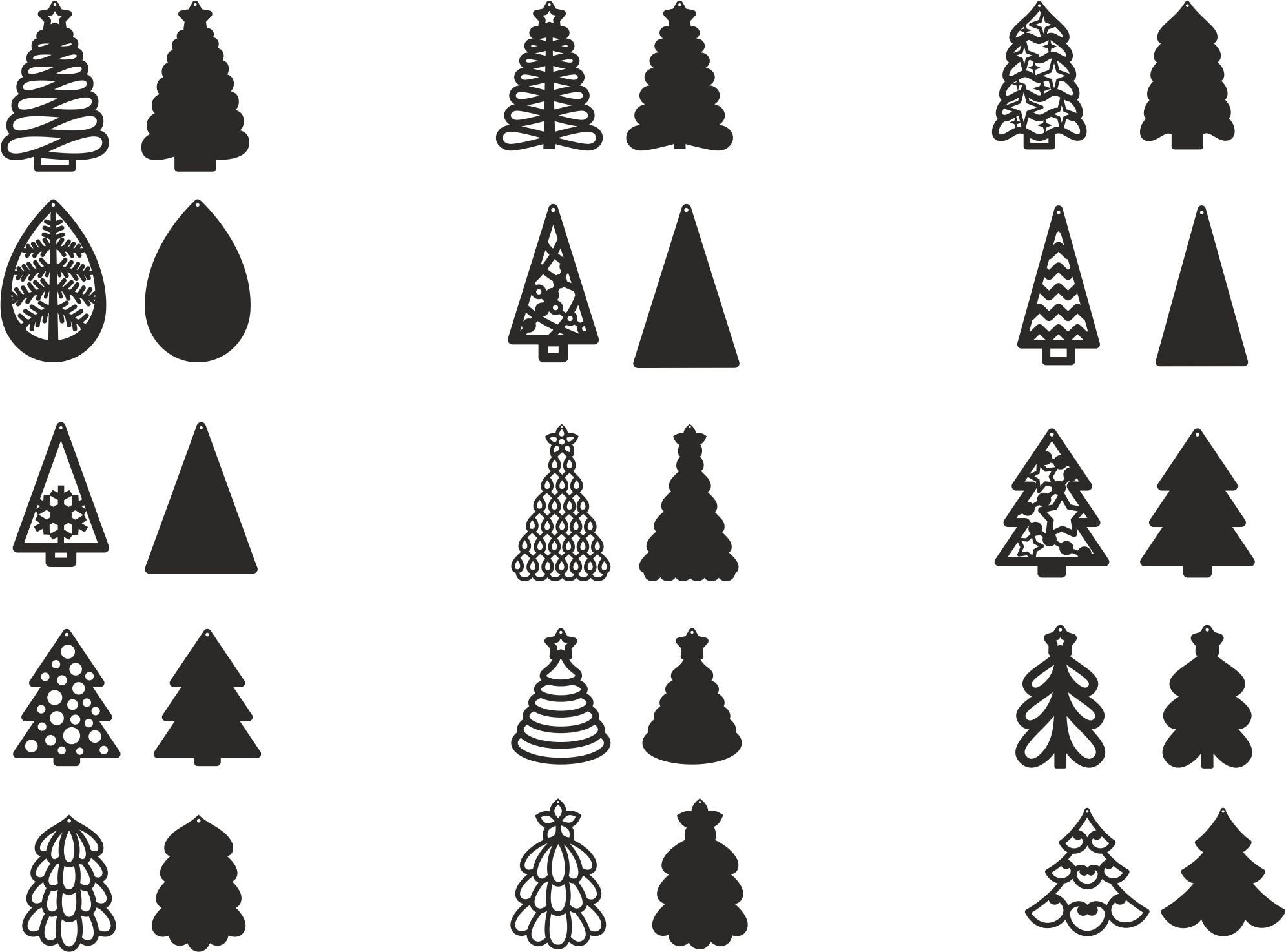 Christmas Earrings SVG Christmas Tree SVG Earrings Svg Etsy
