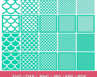 Shell Pattern SVG, Scallop Pattern svg, Mermaid Pattern svg, dxf, png, eps, pdf, jpg, Fish scale pattern, Seamless Pattern, Scallop Vector