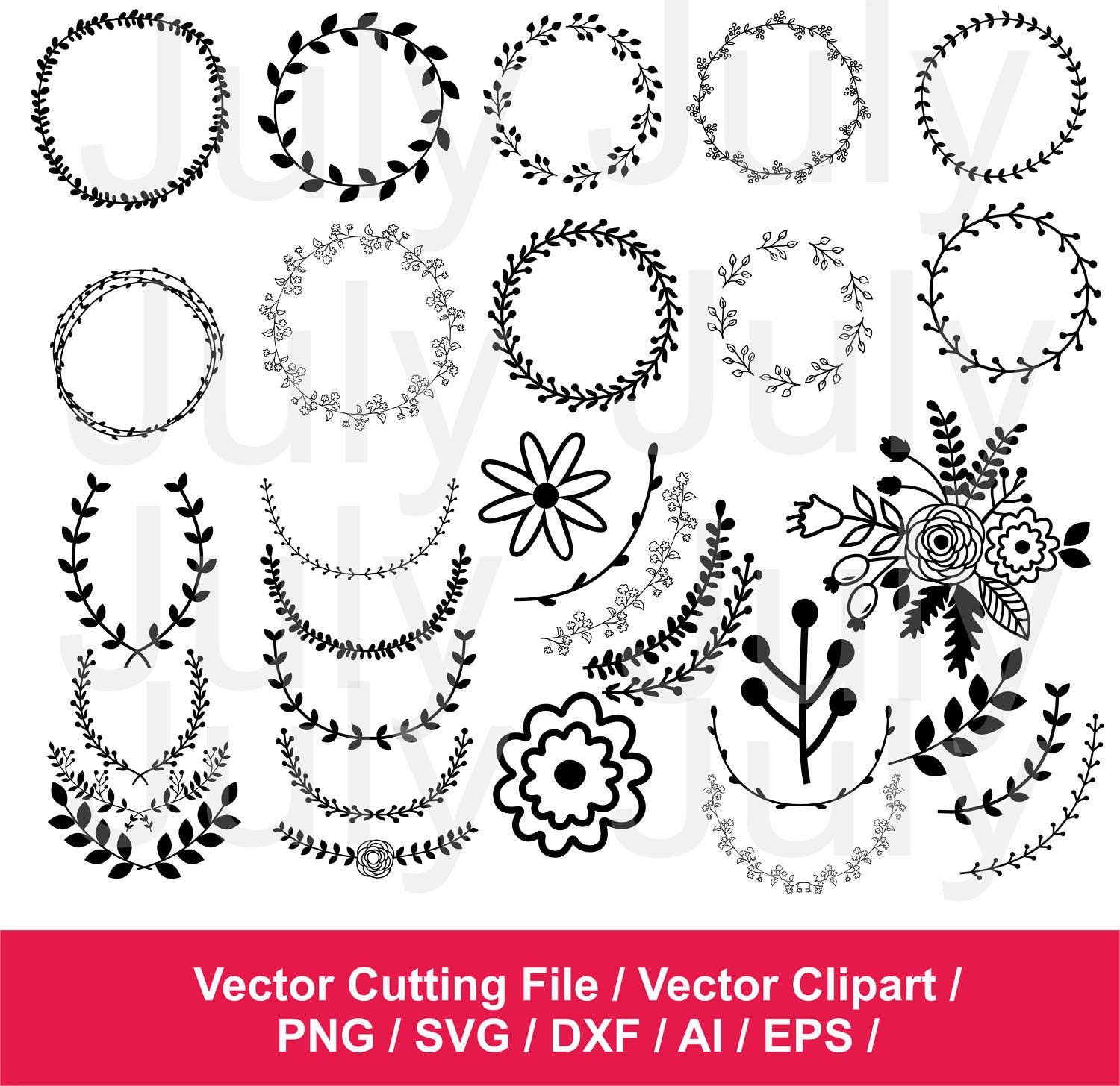 Download Laurel wreath SVG Wreath png Leaf Circle Monogram Frame | Etsy