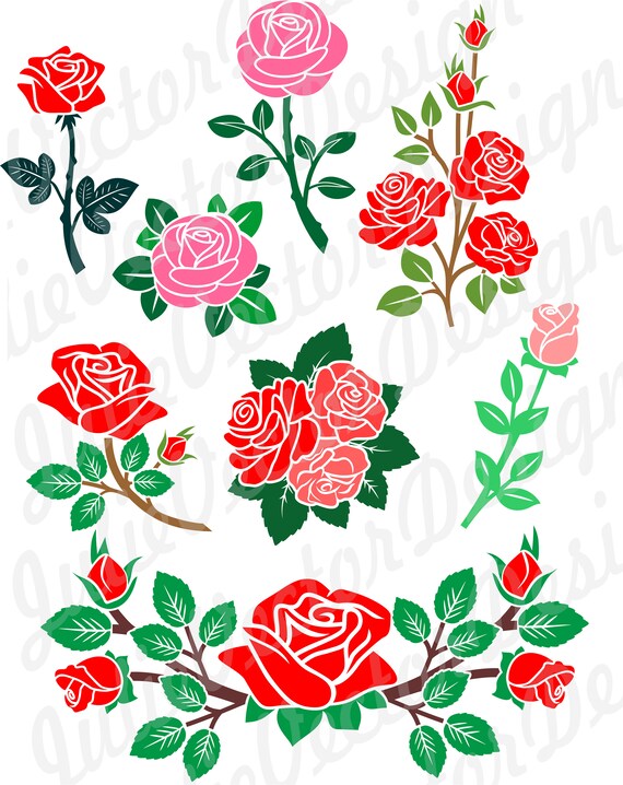 Download Free Roses Svg Floral Svg Flower Svg Cut File Flower Svg Roses Etsy SVG Cut Files