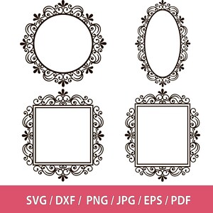 Download Frames Svg Ornate Frame Clip Art Frames Clipart Wedding Etsy