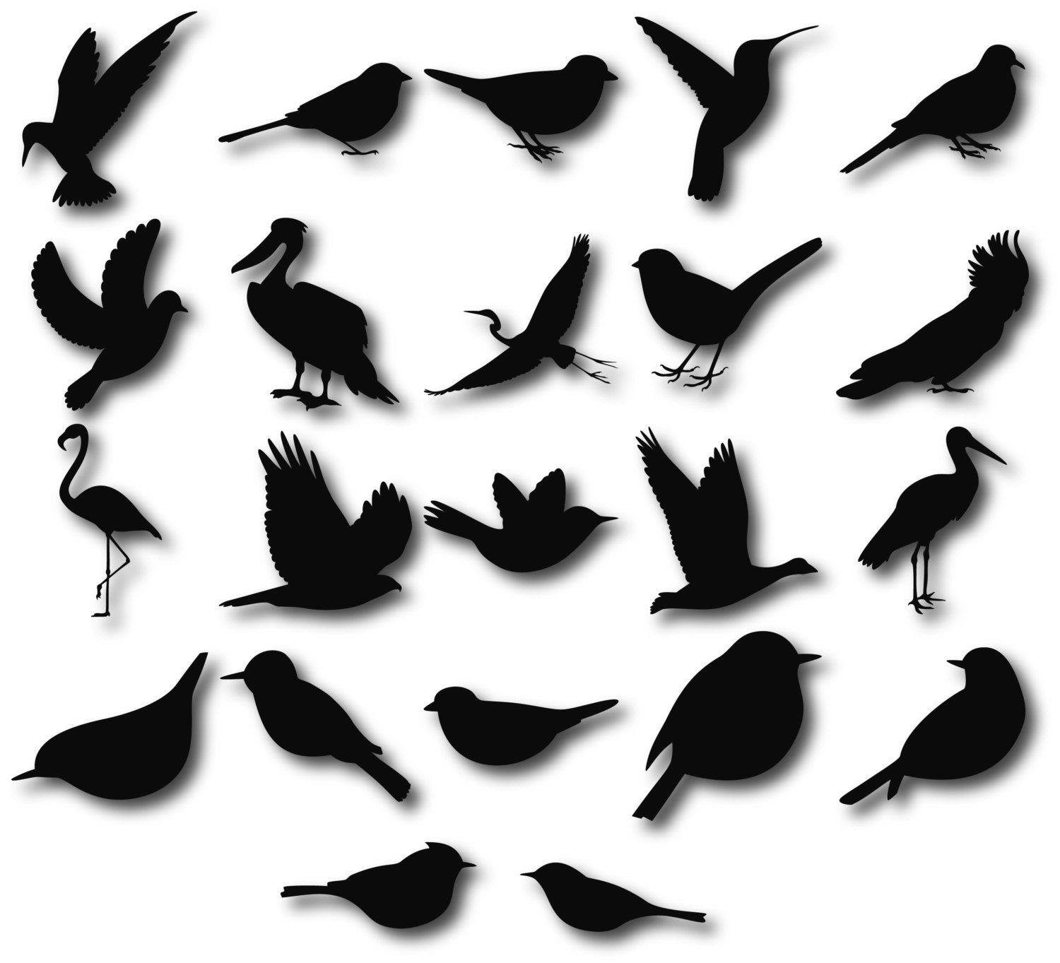 Download Birds Silhouettes Birds Clipart Birds Svg Bird Silhouette Clip Art Bird Silhouette Digital Birds Clipart Flying