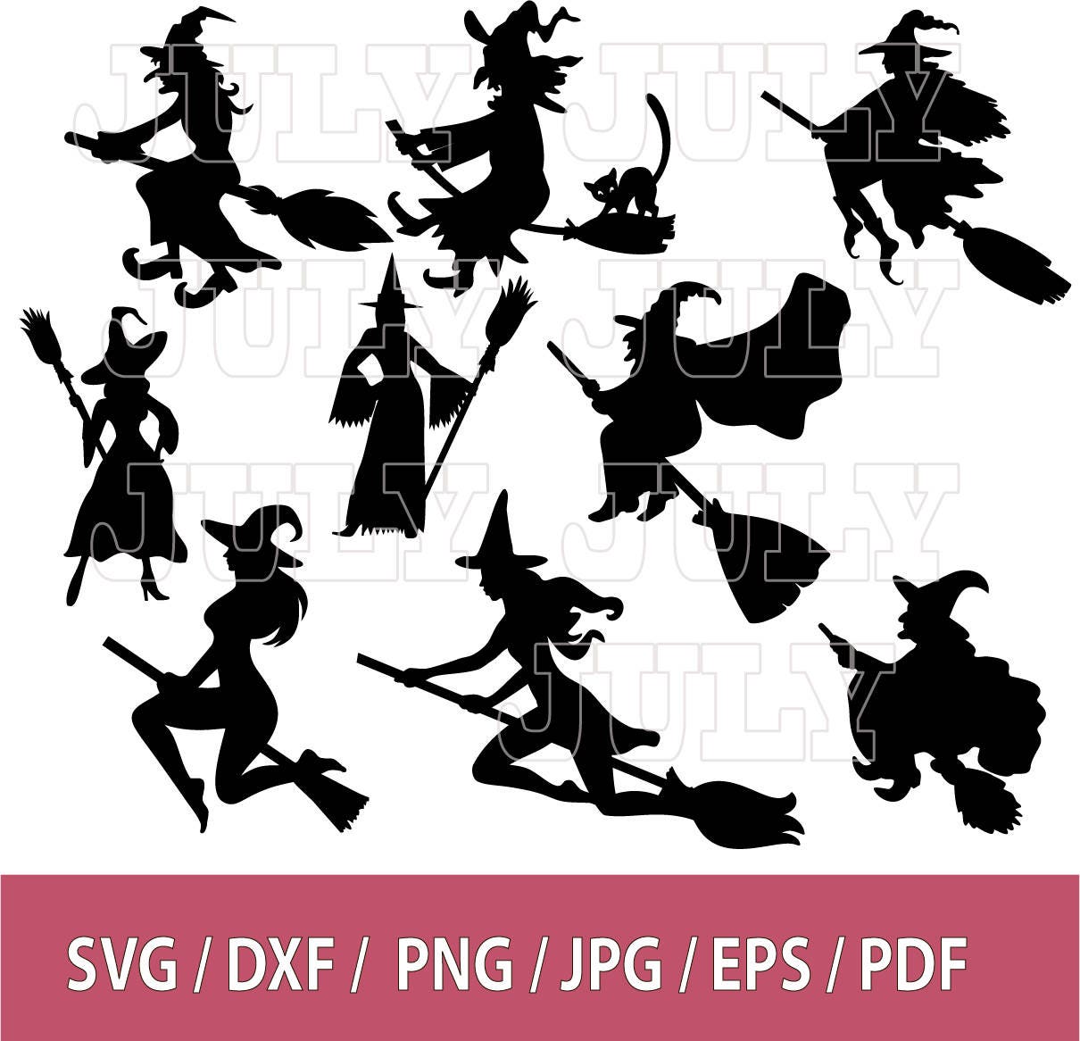 Download 70 % OFF Witch svg Witch Silhouette Halloween Clipart | Etsy