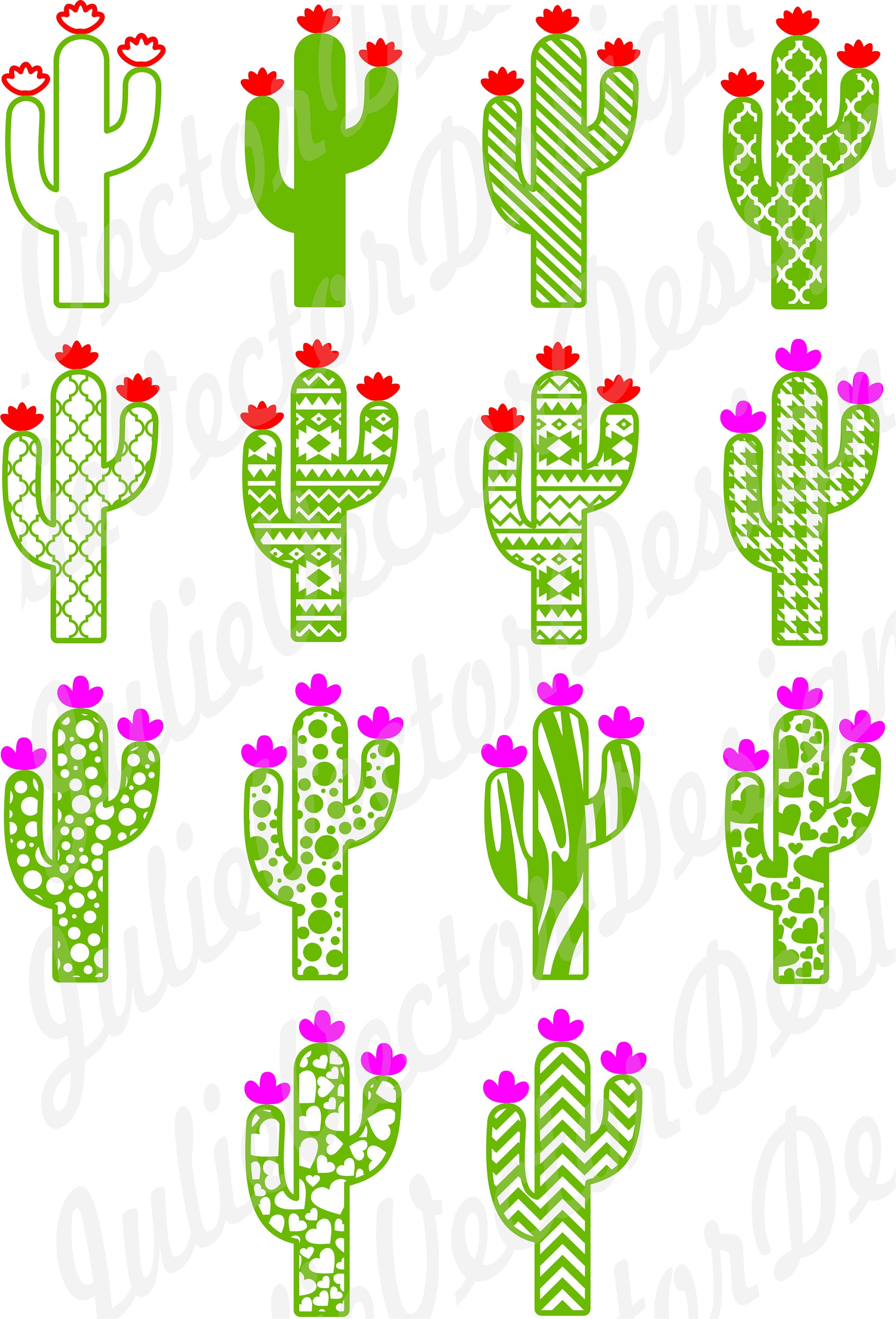 Cute Cactus Collection SVG Cutting Files, Cactus svg, Cactus cut File