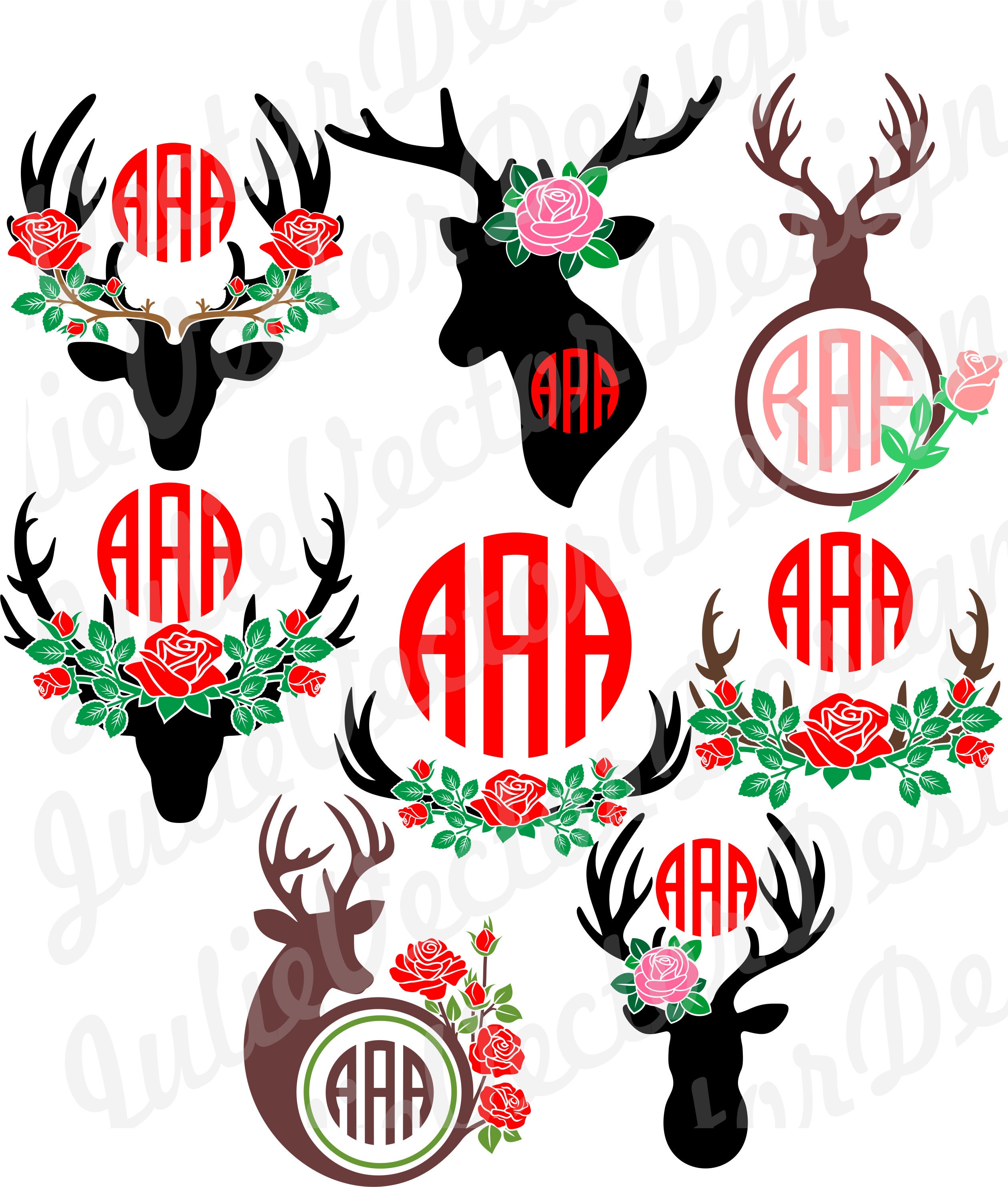 Download Floral Antler svg Floral svg Flower SVG cut File svg dxf ...