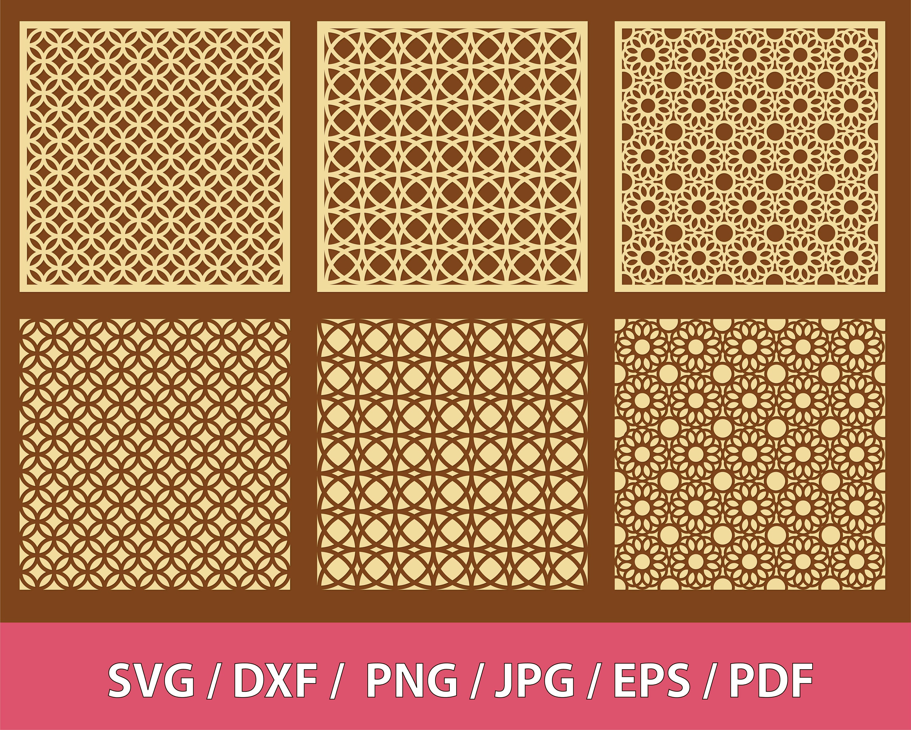 Circle Lattice Stencils Template svg Cut File Lattice Etsy