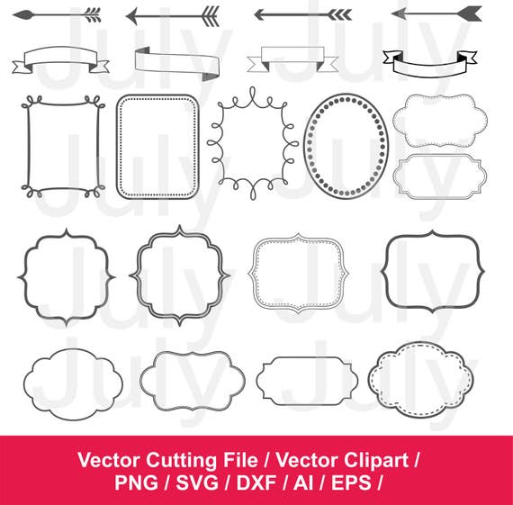 Download Frame Clip Art Frames Clipart Wedding Clipart Banner Etsy