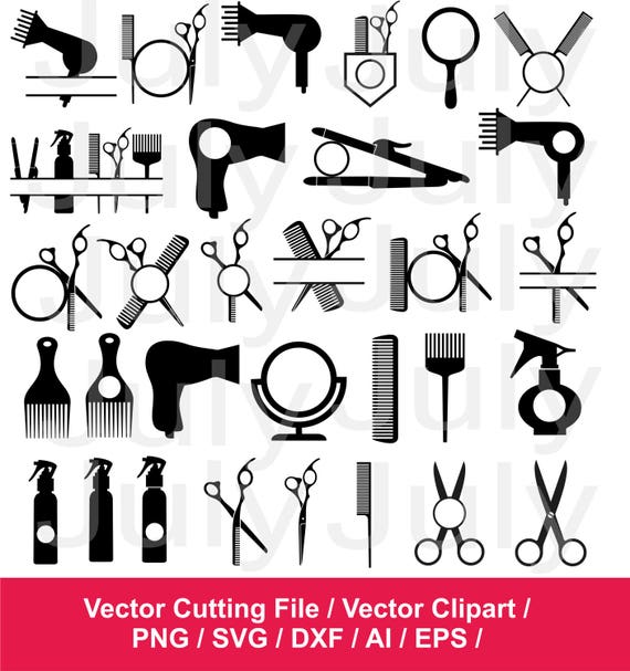 Download Hairdresser SVG Hairdresser Tools SVG dxf ai eps png | Etsy