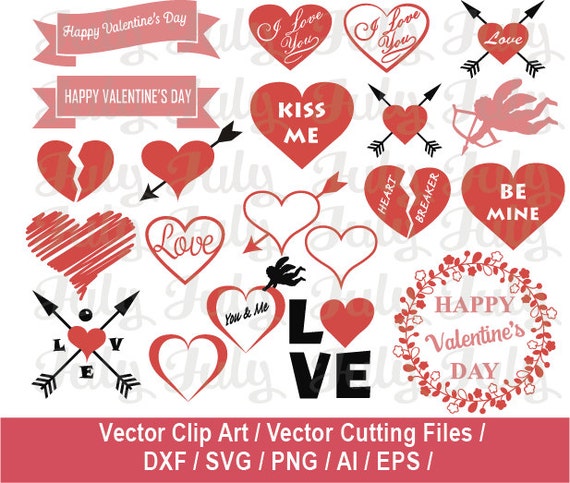 Valentine Svg Valentine Clip Art Heart Clipart Valentine Etsy