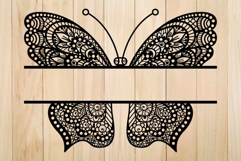 Zentangle Butterfly SVG Mandala Butterfly Butterfly | Etsy