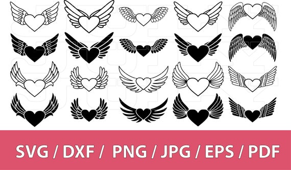 Free Free Heart Wings Svg 231 SVG PNG EPS DXF File