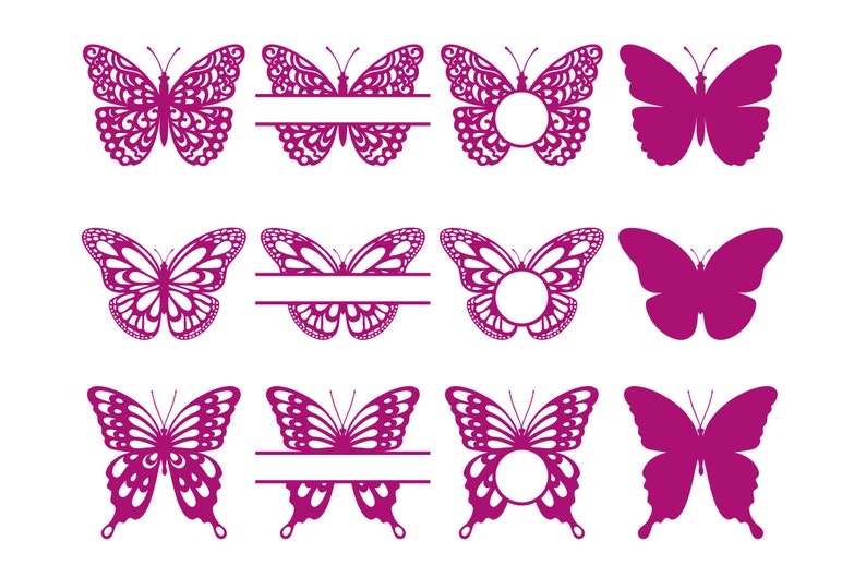 Butterflies svg Butterfly Template Butterfly Papercut | Etsy