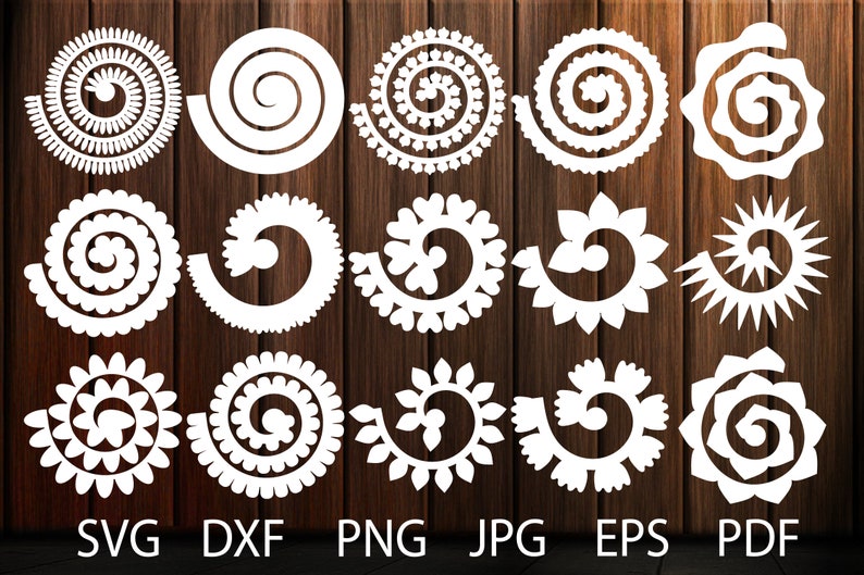 Free Free 161 Free Rolled Flower Template Svg SVG PNG EPS DXF File