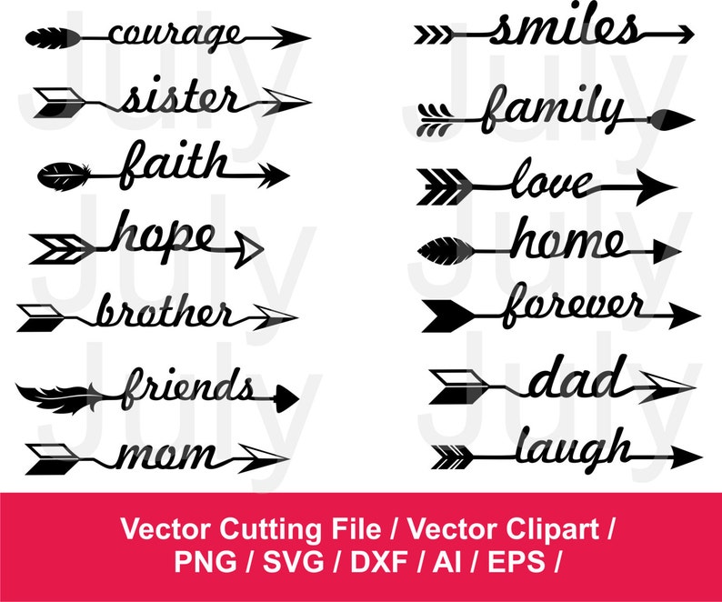 Download Arrow SVG File Arrow Words Svg Arrow Cut Files Arrows with | Etsy