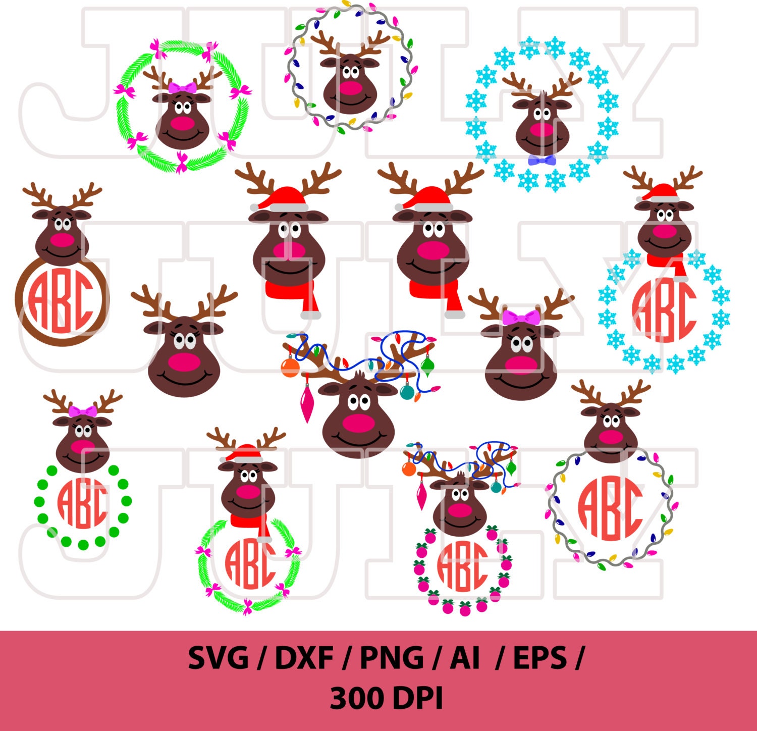 Download Reindeer SVG Deer Head svg Deer Clipart Deer svg Christmas ...