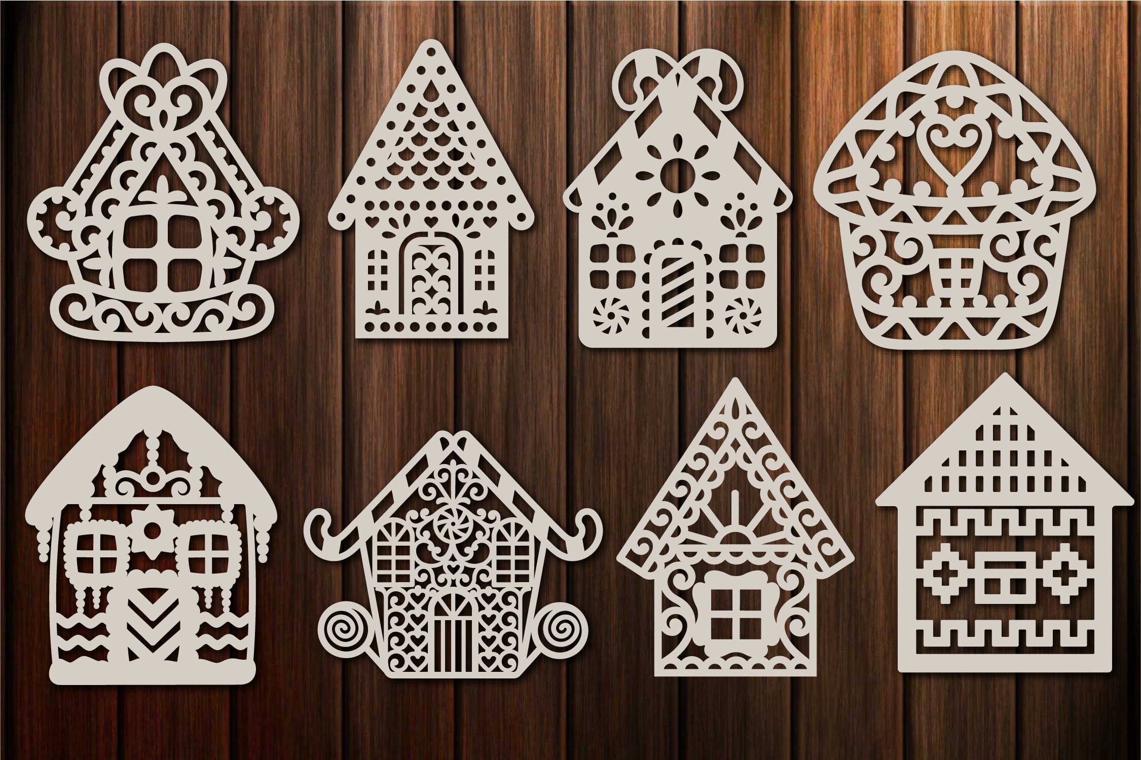 Christmas Gingerbread House SVG Template For Cutting and | Etsy