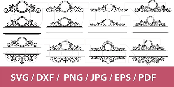 Download 70 Off Mailbox Monogram Frame Svg Flourish Svg Swirl Svg Etsy