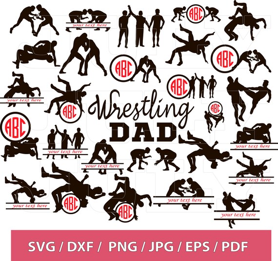 Download Wrestling Boys Wrestling Silhouettes Wrestling Clipart | Etsy