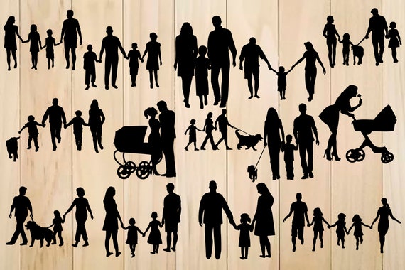 Download Family Silhouette Family Svg Family Printable Families Svg Etsy