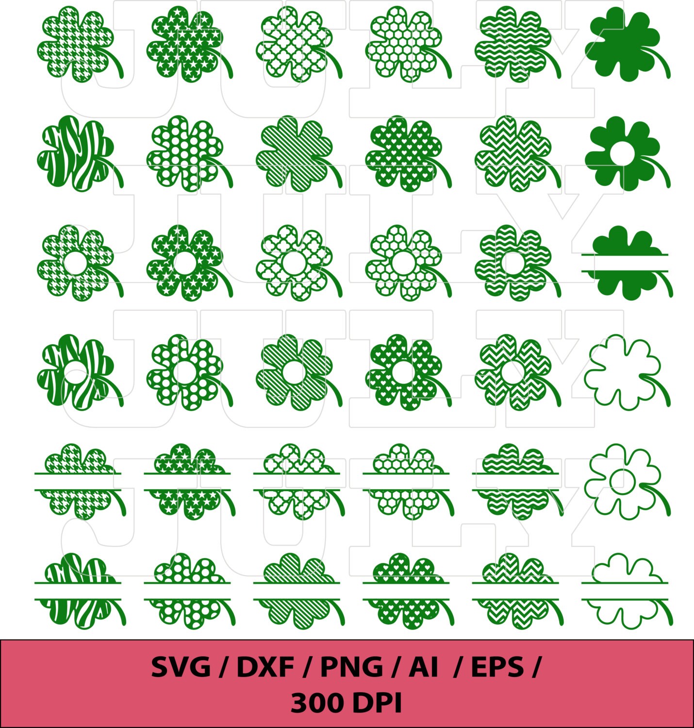 Download Clover Svg Four Leaf Clover Svg St Patricks Day Cut Files Etsy