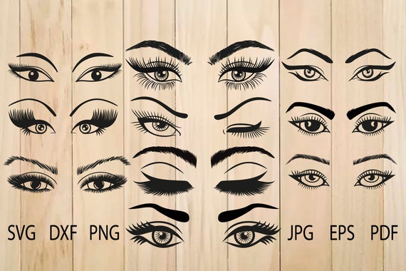 Download Eyes Svg Eyelashes Svg Eyebrow Lashes Eyes Clipart Lashes Etsy