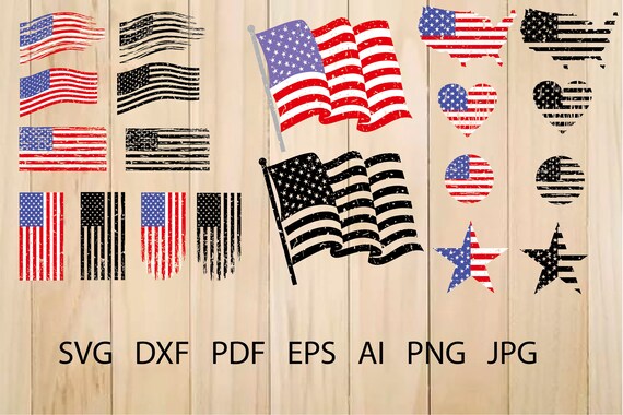 Download American Flag Svg Cut Files 4th Of July Svg American Flag Etsy