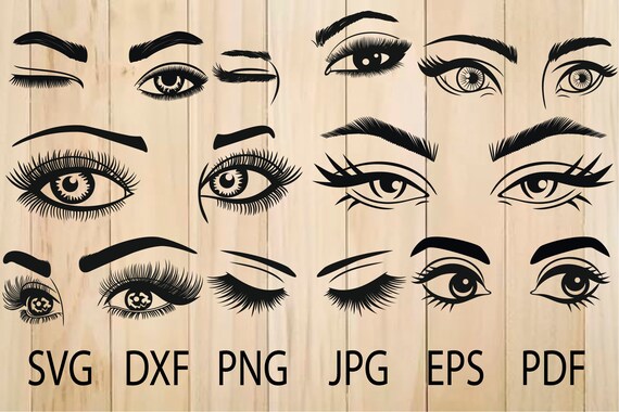 Download Eyes Svg Eyelashes Svg Eyebrow Lashes Eyes Clipart Lashes Etsy