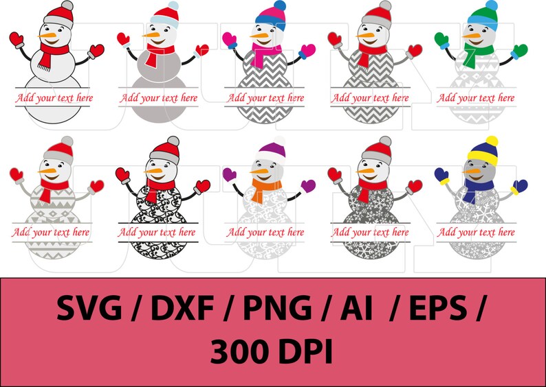 Download Snowman Split Monogram Frame SVG Christmas SVG File ...