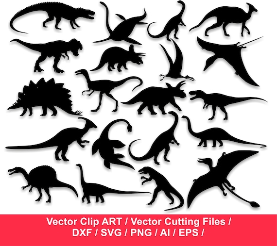 Download Dinosaurs Silhouettes Dinosaurs Clipart Dinosaurs Svg Etsy PSD Mockup Templates