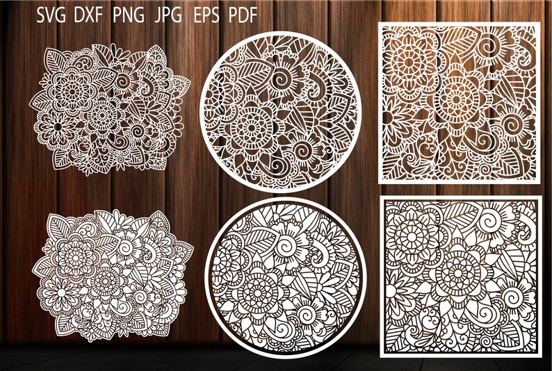 Floral Pattern SVG Background Lattice Stencils Template Etsy