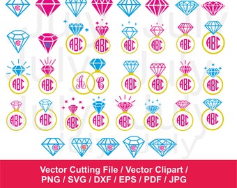 70 % OFF, Diamond SVG, dxf, png, eps, pdf, jpg, Diamond Clipart, Diamond Monogram Frames, Diamond Silhouette, Diamond Digital Cutting File