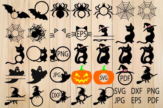 Halloween Svg Halloween Silhouette Halloween Clipart Etsy