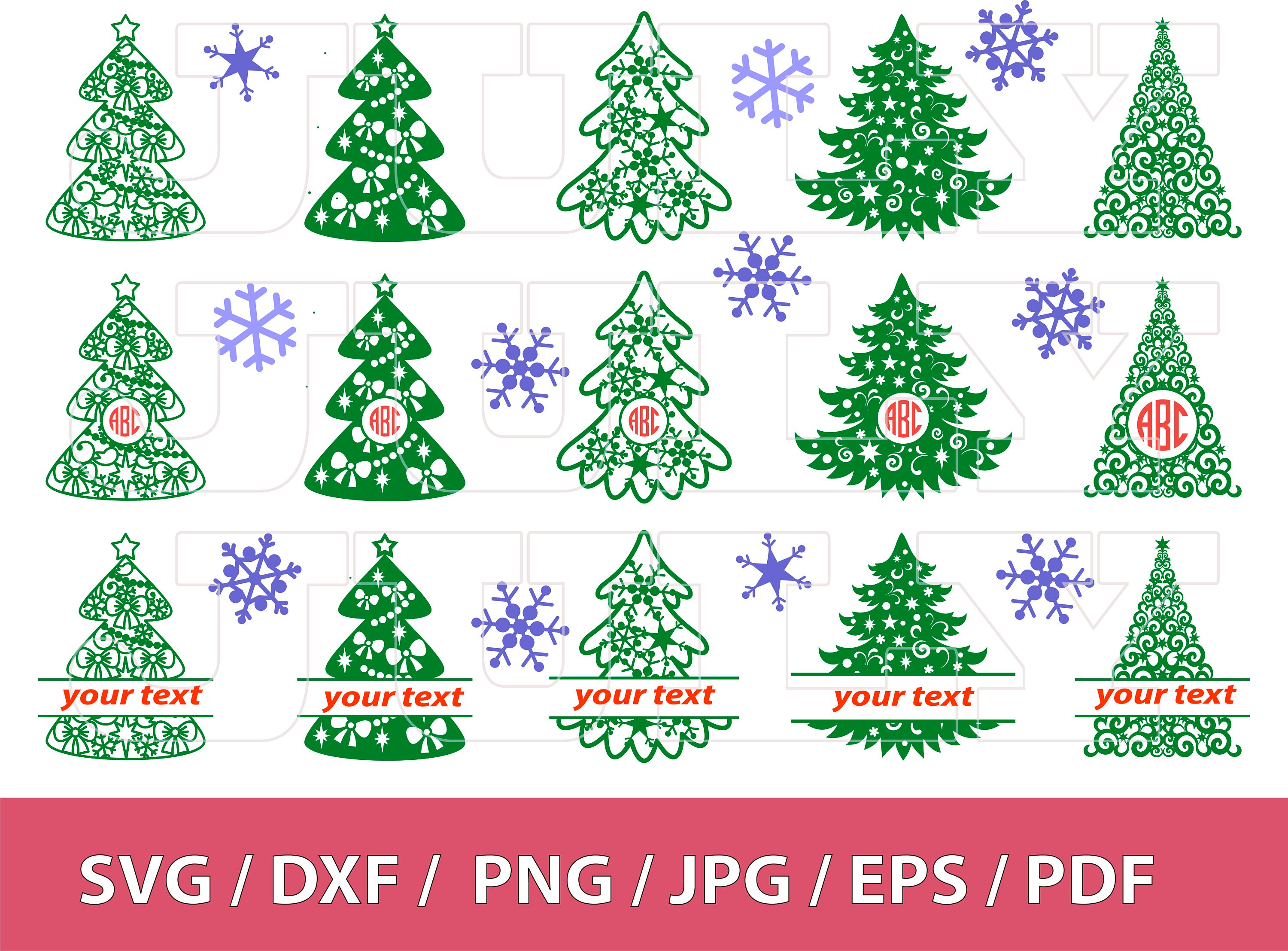 Download 70 Off Christmas Tree And Snowflakes Tree Silhouette Svg Etsy