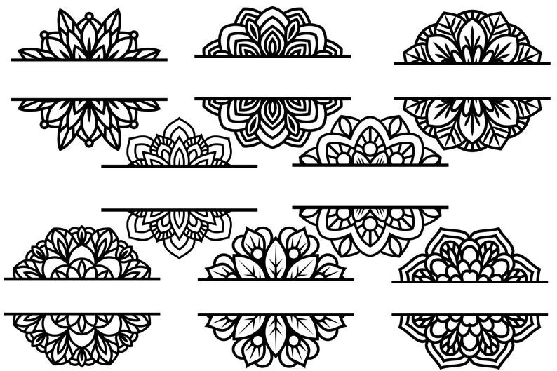 Mandala SVG Mandala Split Monogram svg Split Monogram ...