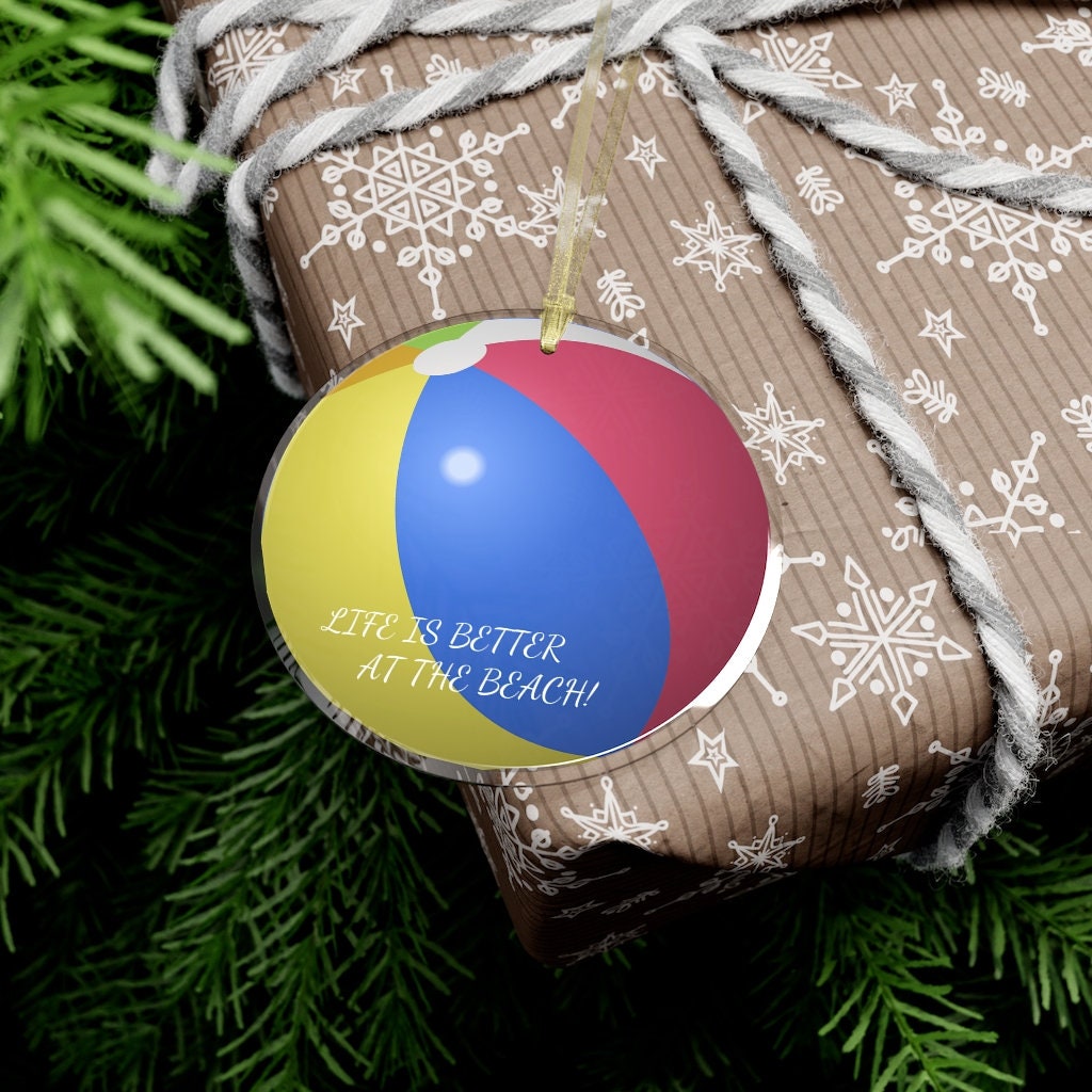 Beach Ball Ornament Keepsake All Occasion Suncatcher Window Etsy