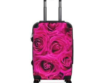 Pink Roses Design Cabin Suitcase Carry 