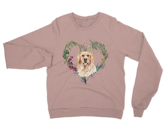 Golden Retirever Heart Wreath Classic Adult Sweatshirt