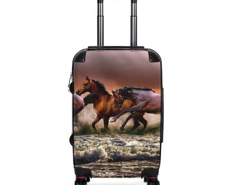 Horses Swimming Cabin Suitcase Carry on 