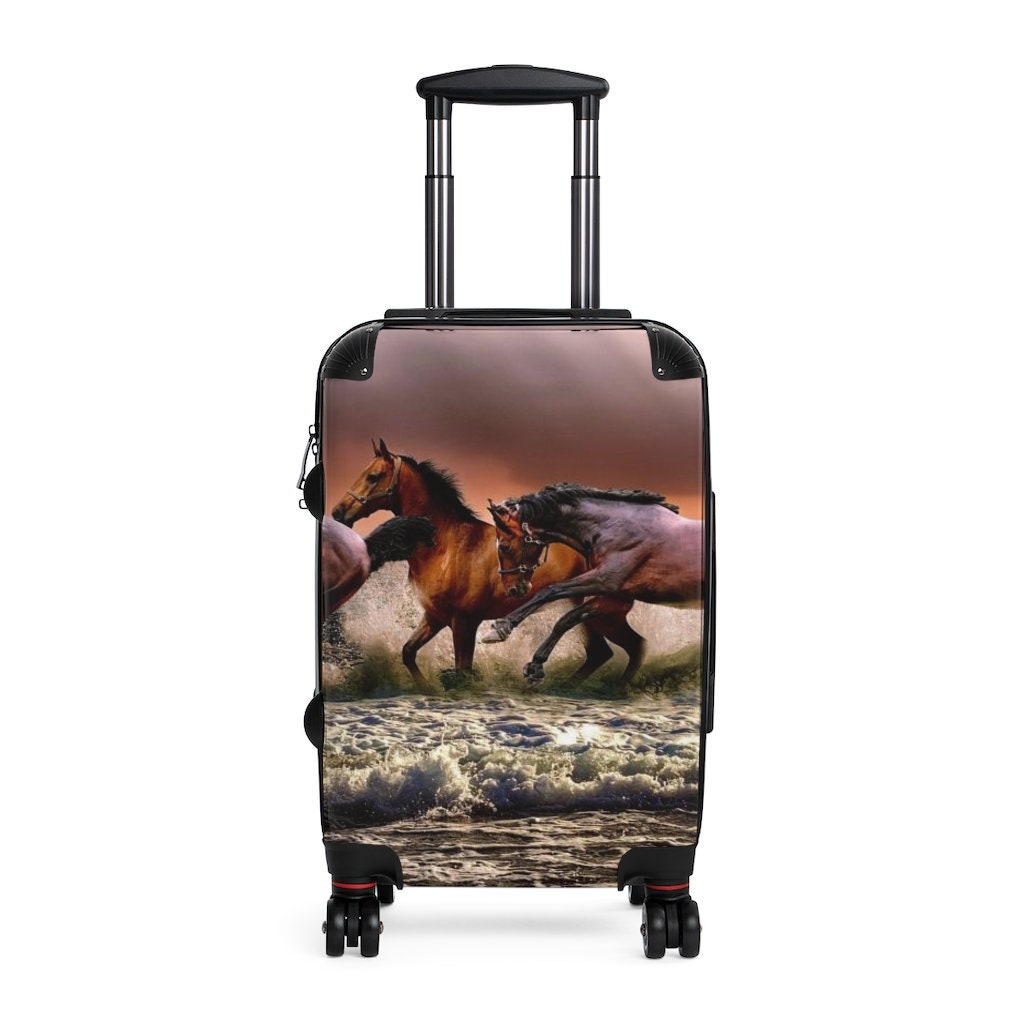 Western Horse Art 3-Piece Wheeled Luggage Set