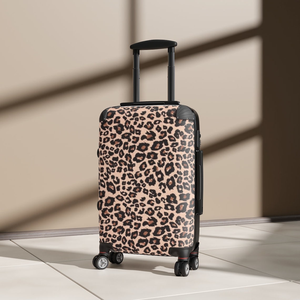 Leopard Print Cabin Suitcase Carry on Luggage Cabin Suitcase Etsy