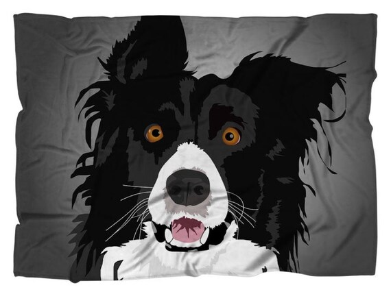 border collie throw blanket