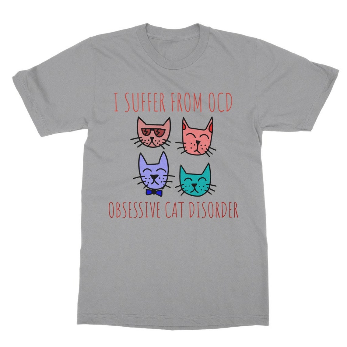 OCD Obsessive Cat Disorder Classic Heavy Cotton Adult T-shirt - Etsy