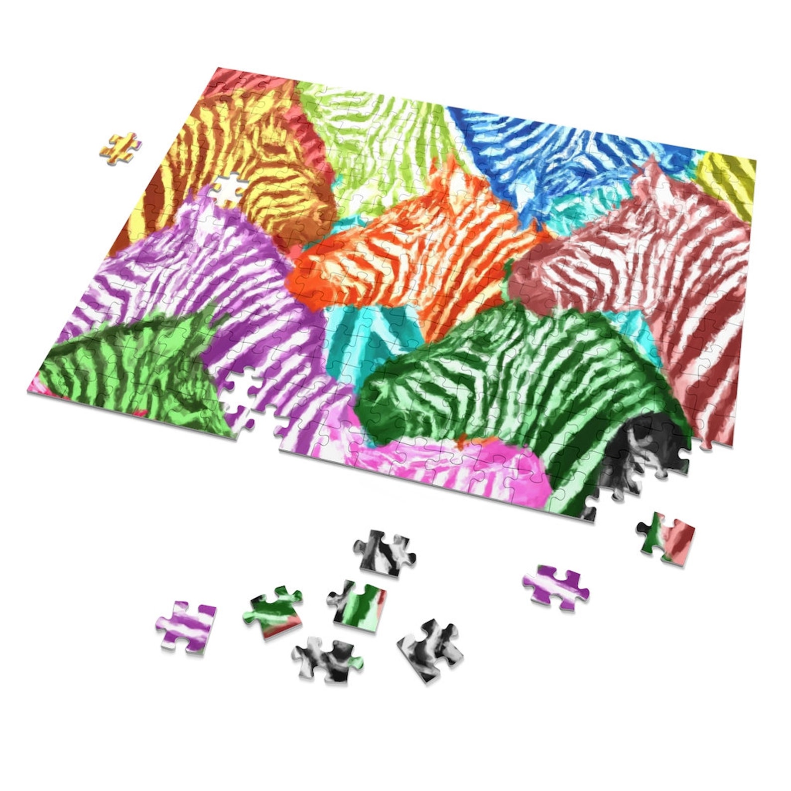 Multi Color Zebras 252 Piece Puzzle Etsy