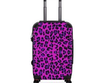 Leopard Hot Pink Cabin Suitcase Carry 