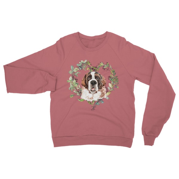 St. Bernard Heart Wreath Classic Adult Sweatshirt