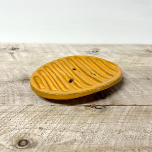 ceramic soap dish - tangerine