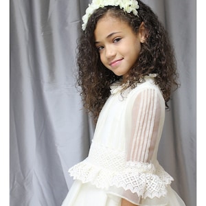 LUXURY First Communion Dress for Girl. Spanish European Style. Ivory ...
