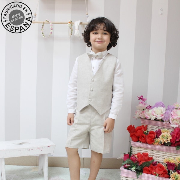 Boy Linen Vest Etsy